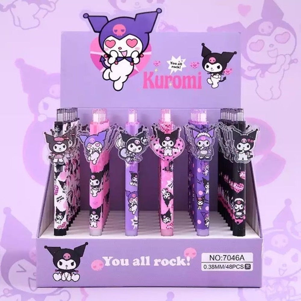 You get all (6) styles in picture!
6 PC Kuromi Pen Set
New in package